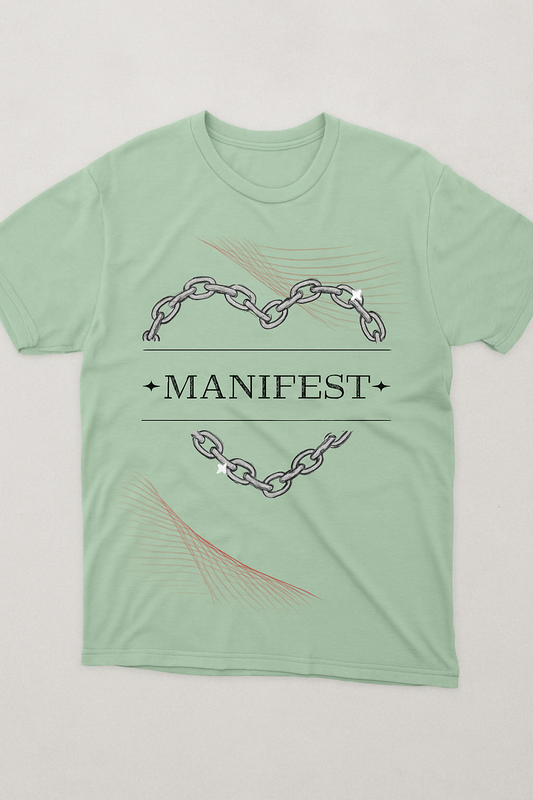 MANIFEST Chain Heart Graphic T-Shirt – Wear Your Power