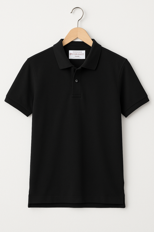 U.S. Polo Assn. Men's Black Polo Collar T-Shirt