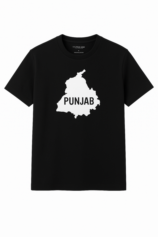 Punjab Map Streetwear T-Shirt – Black Edition