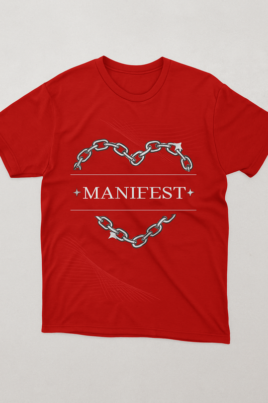 MANIFEST Chain Heart Graphic T-Shirt – Wear Your Power