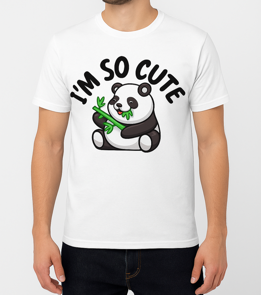 🐼 I'm So Cute – Panda Graphic T-Shirt